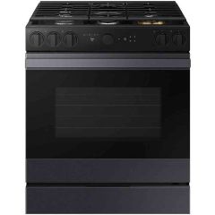6.0 cu. ft. Matte Black Bespoke Smart Slide-In Gas Range