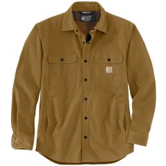 Rugged Flex Fit Fleece-Lined Shirt Jac Oak Brown Small