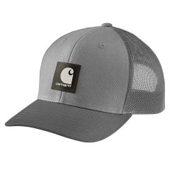 Rugged Flex Twill Mesh-Back Logo Patch Cap-Asphalt