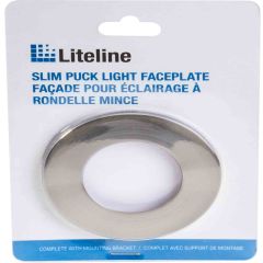 Plaque pour Lumière Puck Slim - Nickel Brossé