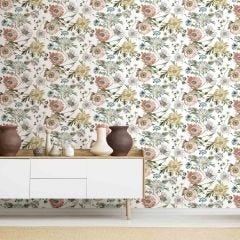 RoomMates Peel And Stick Wallpaper-Pink Anemone Garden