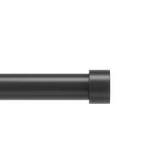 Tringle à rideaux Cappa 1" noir mat 66"-120"