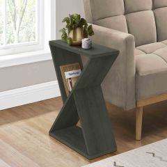 24"H Dark Green Veneer End Table