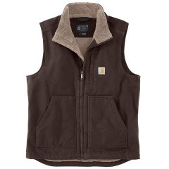 Veste col montant Sherpa brun foncé M