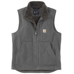Gilet Col Montant Sherpa Doublé Loose Fit Gravier-Moyenne