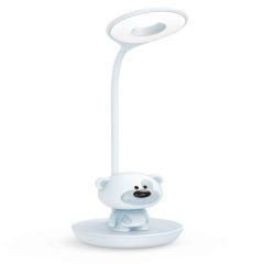 Lampe LED Beary avec support bleu - 5 niveaux de luminosité