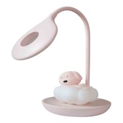 Lampe LED Chien Nuageux Rose - 5 Niveaux de Luminosité