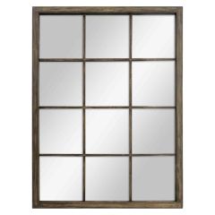 Bosc Window Pane Wood Mirror 20" x 30"