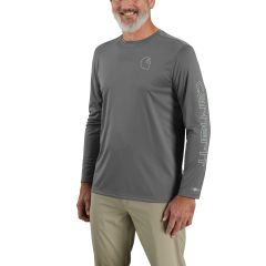 Force Sun Defender Long-sleeve Logo Graphic T-Shirt Steel M