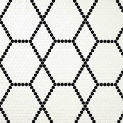 6mm White and Black Hive Pattern Matte 15 pc/Box