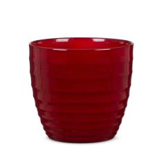 Pot céramique rouge foncé 11"