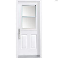 Porte 32"x80" ventilée vinyle LH int. 4-5/8" seuil PVC
