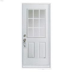 Porte 36"x80" 9 carreaux vinyle LH int. 6-5/8" seuil PVC