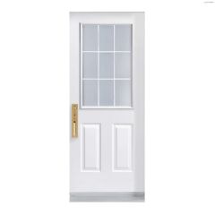 Porte 36"x80" 9 carreaux vinyle LH ext. 4-5/8" seuil PVC