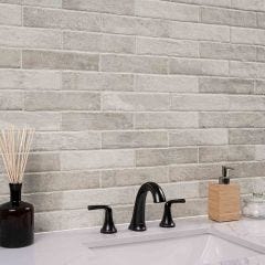 Tuile mate ivoire Brickstone 2-1/3" x 10" 32PC/boîte