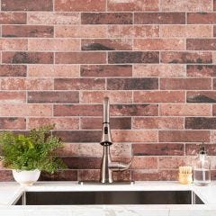 Tuile mate rouge Brickstone 2-1/3" x 10" 32PC/5.15 pi²/boîte