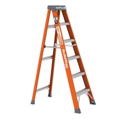 Metaltech 6' Fiberglass Step Ladder 300lb Capacity-Type 1A