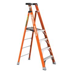 Metaltech 10' Fiberglass Step Ladder 300lb Capacity -Type 1A