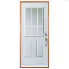 32"x80" 9-Lite Natural RH Inswing Door 4-5/8"-PVC Sill