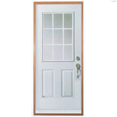 36"x80" 9-Lite Natural RH Inswing Door 4-5/8"-PVC Sill