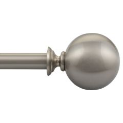 Tringle à Rideaux Nickel Satiné 66"-120"
