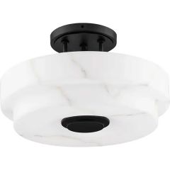 Tosca Matte Black Semi-Flush Mount Light