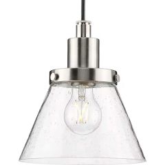 Hinton Brushed Nickel Modern Farmhouse Pendant Light
