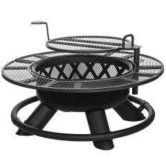 Wood Fire Pit with Griddle 47"