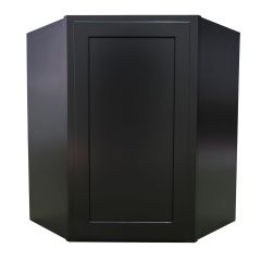 24" Diagonal Wall Cabinet Black