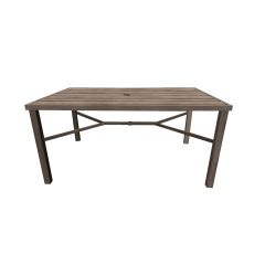 Dining Table Slat Top Wood Look 38" x 60"