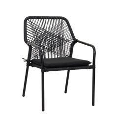 Sable Rope Dining Chair-Black