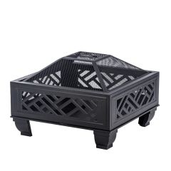 Square Wood Fire Pit 26"