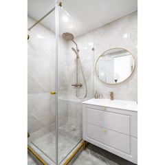 Prova-Shower Kit 32x60" Stainless Steel Off Set Drain + Curb