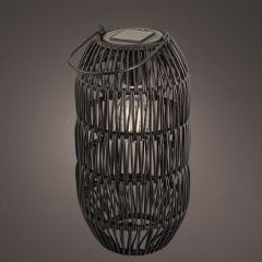 Lanterne Poly Rotin Noire 9,5"