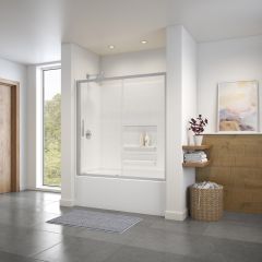 Connect 55-1/2"-57"x57" 6mm Sliding Tub Door Chrome