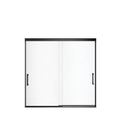 Incognito 57 51-54"x56-3/4" 8mm Bypass Tub Door Matte Black