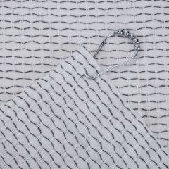71"x71" Honeycomb White Gray Cotton Fabric Shower Curtain