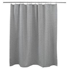 70"x72" Diamant Cream Fabric Shower Curtain