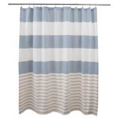 Rideau de Douche Coton Bleu 72"x72"
