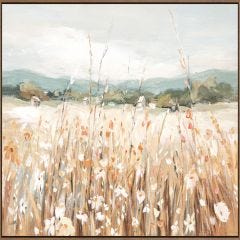 Field of Flowers Framed Print 24" x 48"