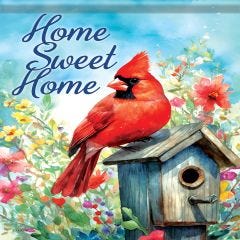 Spring Garden Flag Cardinal Home