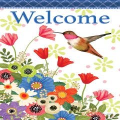 Spring Garden Flag Garden Welcome