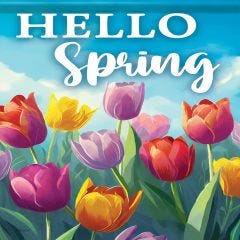 Spring Large Flag Spring Tulips