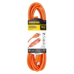 16/3 SJTW 3-Outlet 10' Outdoor Extension Cord Orange
