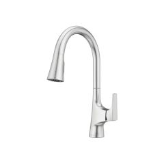Norden 1 Handle Pull Down Kitchen Faucet Stainless Steel