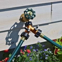 Valve de tuyau 2 voies en laiton