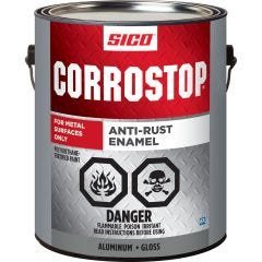 Corrostop Alkyd Rust Paint-Gloss Aluminum 946mL