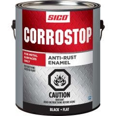Corrostop Alkyd Rust Paint-Flat Black 3.78L