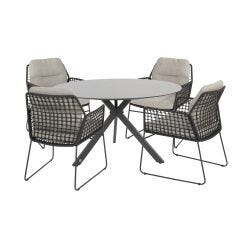 Ensemble de salle à manger extérieur Rhodes 5 pièces