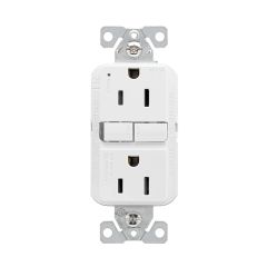 Eaton White 3-Wire GFCI 15A 125V Receptacle